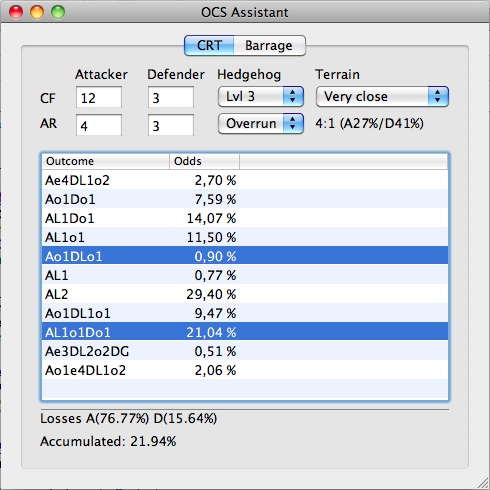 Screenshot of the Mac version of OCS Assistant